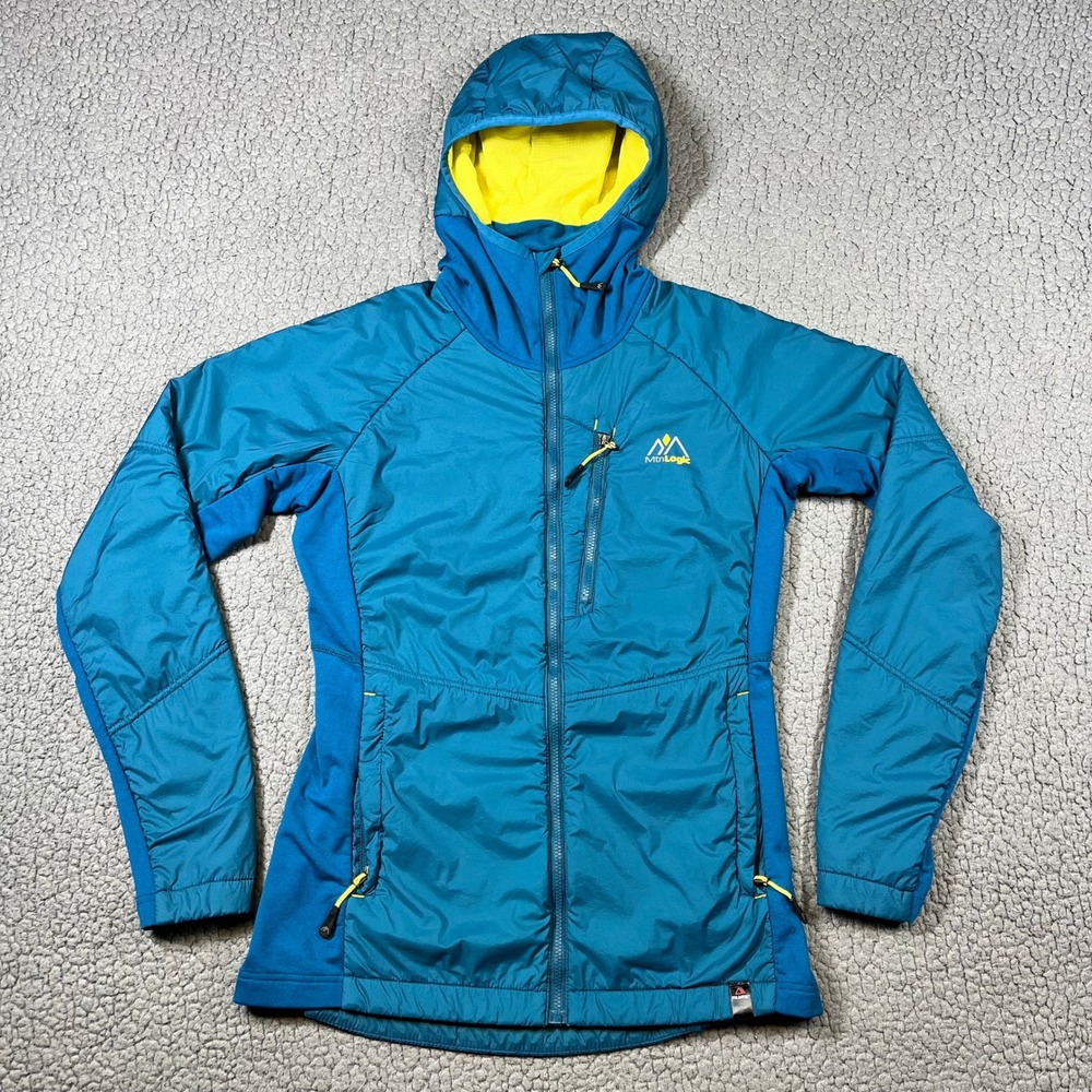 Mtn Logic Alpha Jacket Womens XS Polartec Insulated Hooded Teal Blue 17W-301